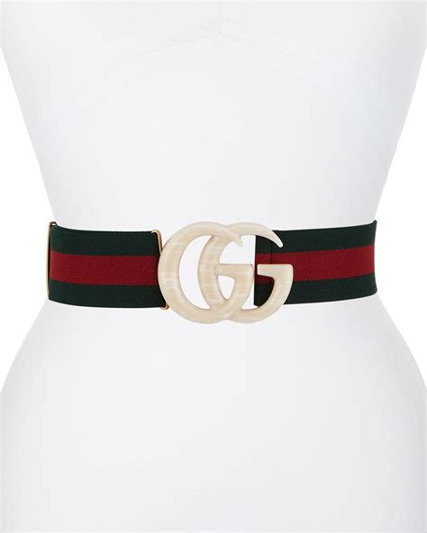 gucci web elastic belt|gucci elastic belts women's.